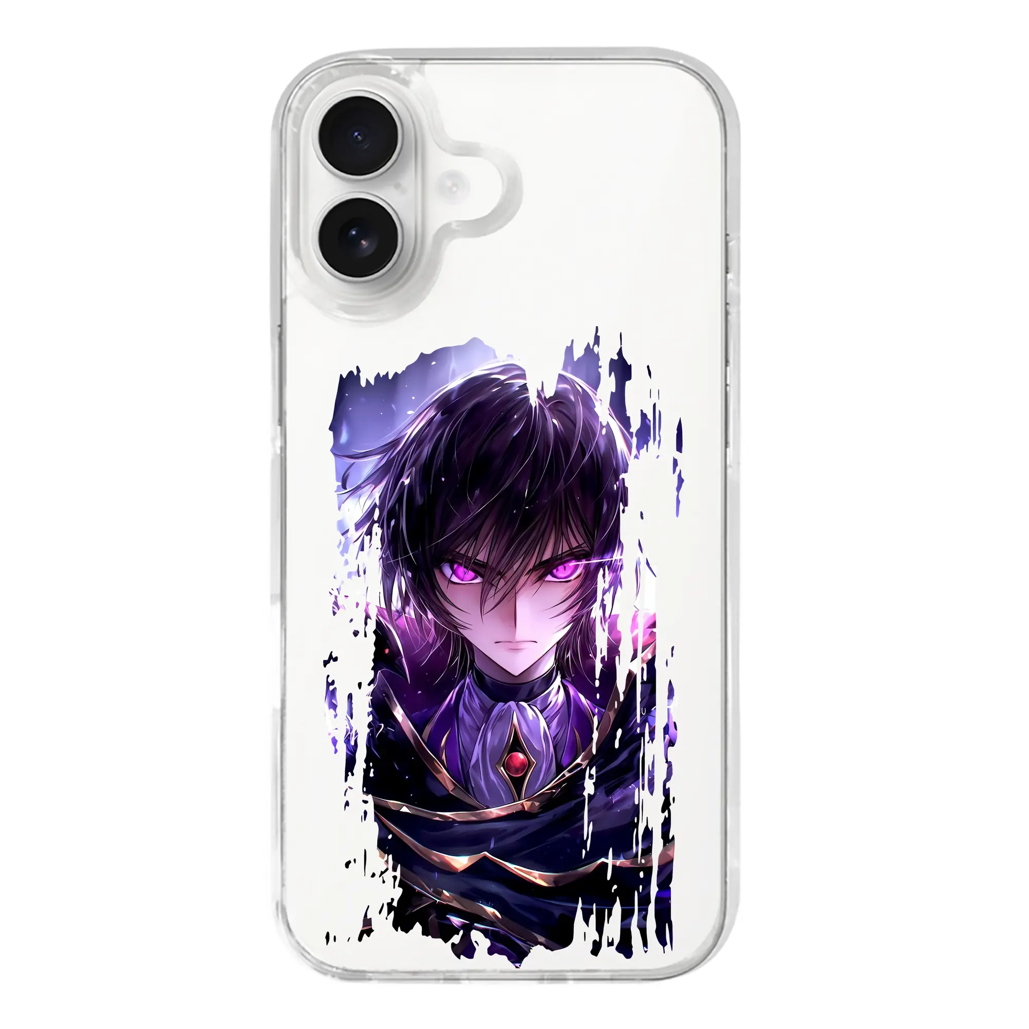 コードギアス 反逆のルルーシュ グッズ ルルーシュ・ランペルージ - iPhone 17シリーズ 透明スマホケース – 薄型・耐衝撃・精密フィット保護カバー